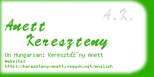 anett kereszteny business card